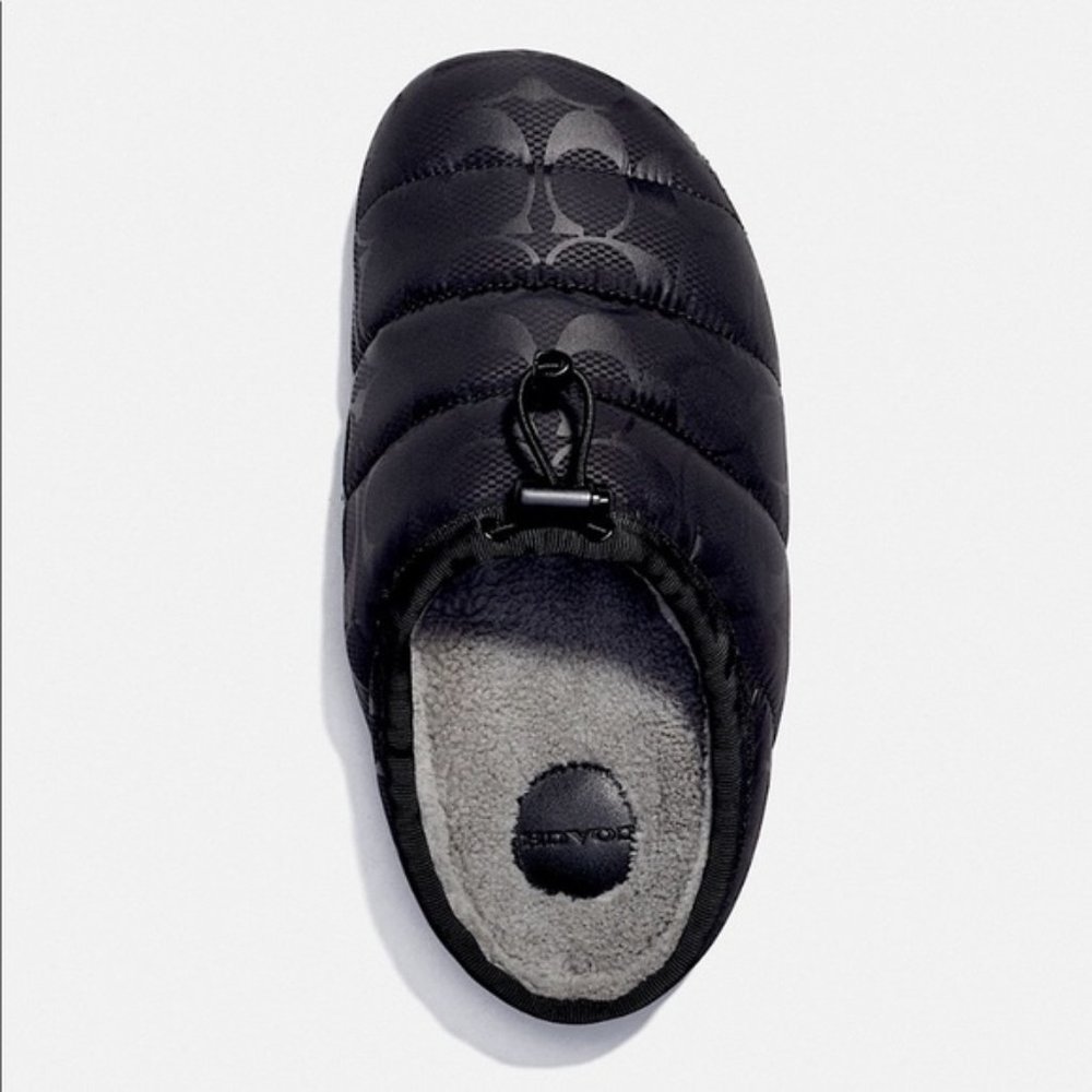 NWT Coach Rachelle Slippers Black Puffer Slip On Size 6 B - Picture 4 of 12